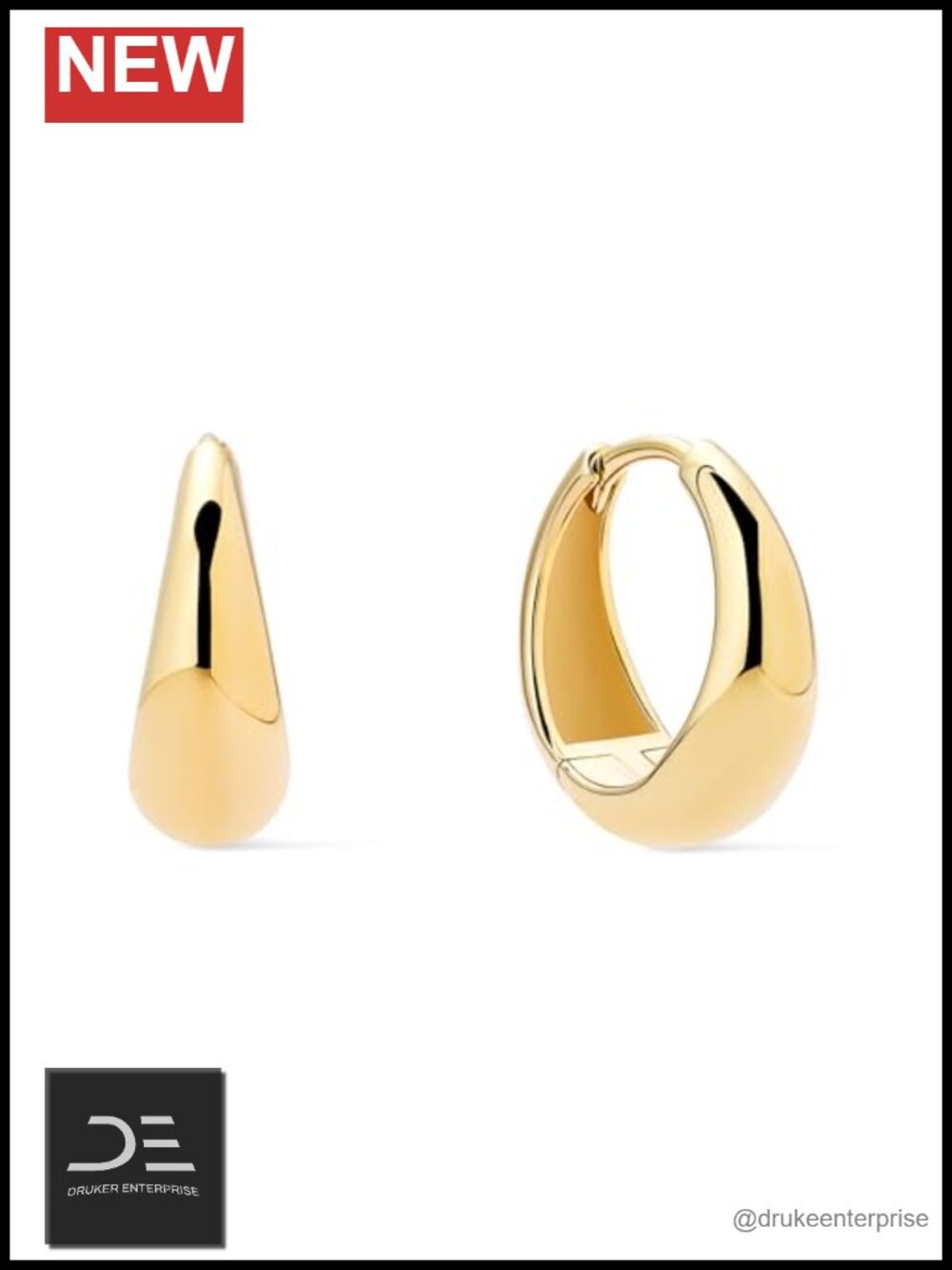 14K Gold Plated Hoop Earrings for Women Hypoallergenic Lightweight